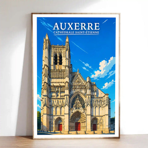 Affiche - Auxerre - Cathédrale Saint-Étienne
