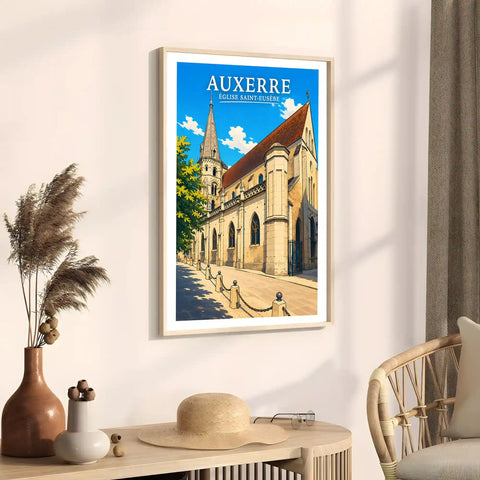 Affiche - Auxerre - Église Saint-Eusèbe