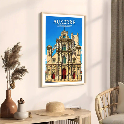 Affiche - Auxerre - Église Saint-Pierre