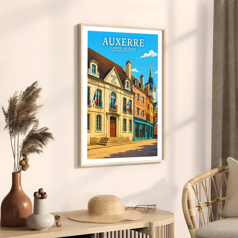 Affiche - Auxerre - L'Hôtel de Ville