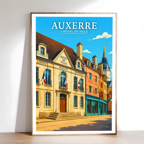 Affiche - Auxerre - L'Hôtel de Ville