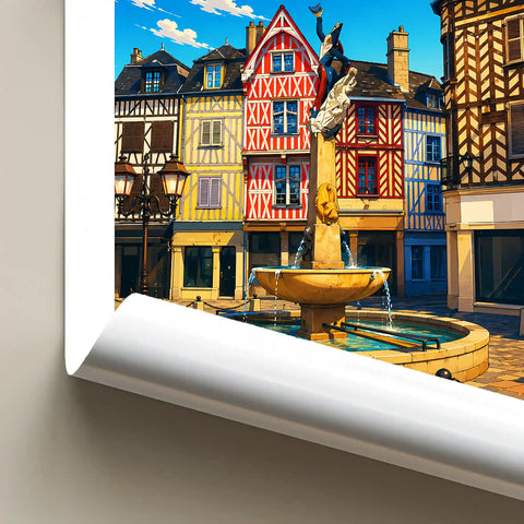 Affiche - Auxerre - Place Charles Surugue
