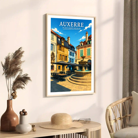 Affiche - Auxerre - Place Saint-Nicolas