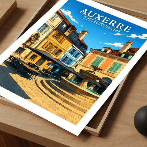 Affiche - Auxerre - Place Saint-Nicolas