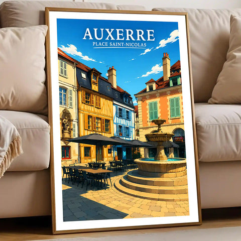 Affiche - Auxerre - Place Saint-Nicolas