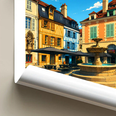 Affiche - Auxerre - Place Saint-Nicolas