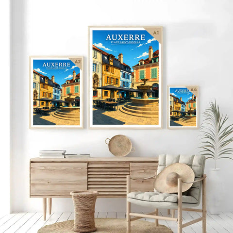 Affiche - Auxerre - Place Saint-Nicolas