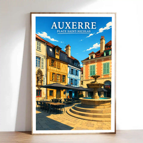 Affiche - Auxerre - Place Saint-Nicolas