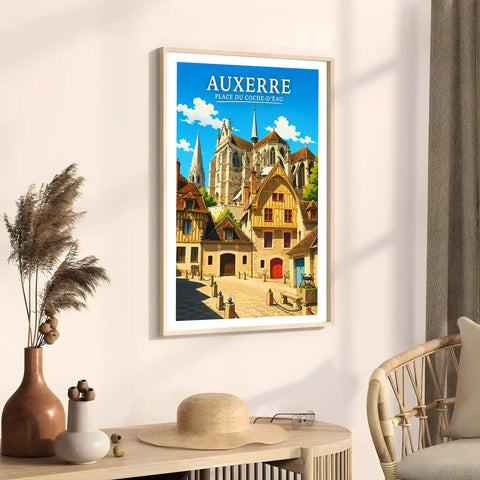 Affiche - Auxerre - Place du Coche-d'Eau
