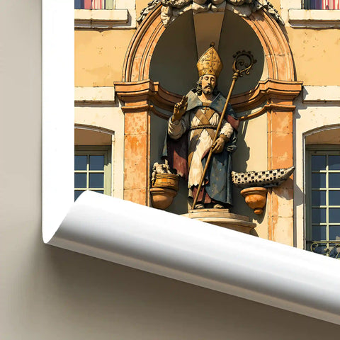 Affiche - Auxerre - Statue de Saint-Nicolas