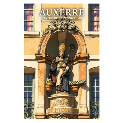 Affiche - Auxerre - Statue de Saint-Nicolas