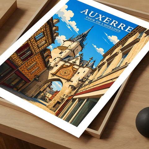 Affiche - Auxerre - Tour de l'Horloge