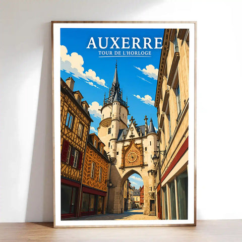 Affiche - Auxerre - Tour de l'Horloge