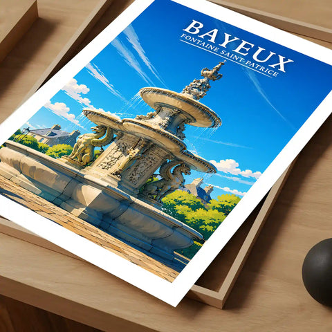 Affiche - Bayeux - Fontaine Saint-Patrice