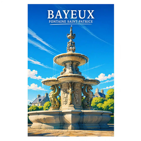 Affiche - Bayeux - Fontaine Saint-Patrice