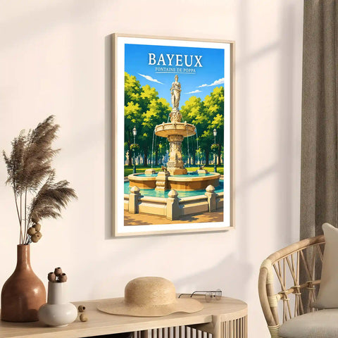 Affiche - Bayeux - Fontaine de Poppa