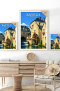 Affiche - Bayeux - Moulin à eau - affiche bayeux