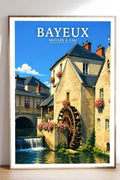 Affiche - Bayeux - Moulin à eau - affiche bayeux