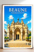 Affiche Beaune Basilique Notre-Dame