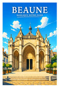 Affiche Beaune Basilique Notre-Dame