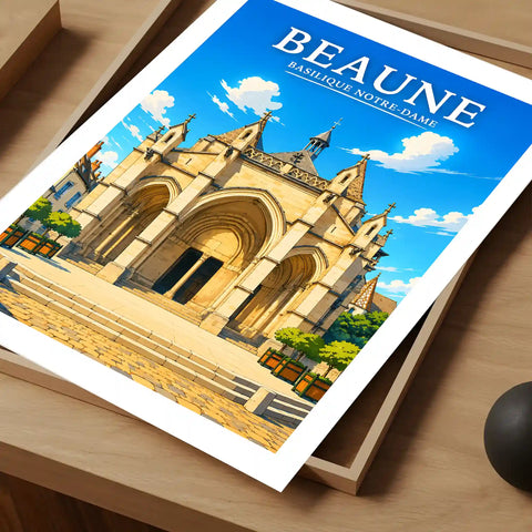 Affiche Beaune Basilique Notre-Dame