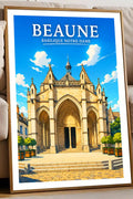 Affiche Beaune Basilique Notre-Dame