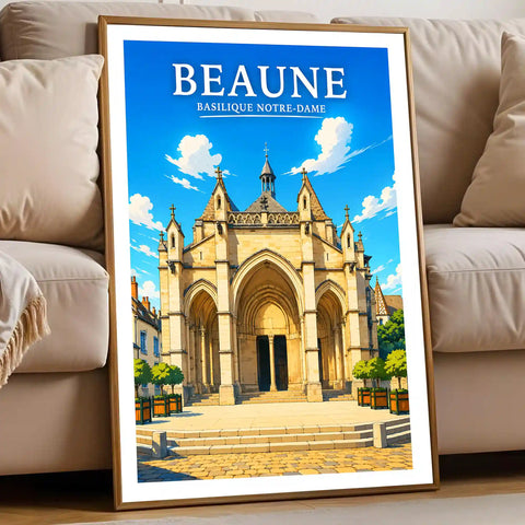 Affiche Beaune Basilique Notre-Dame