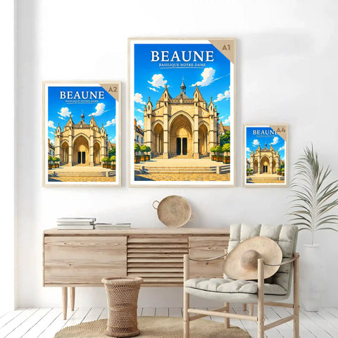 Affiche Beaune Basilique Notre-Dame