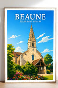 Affiche Beaune Église Saint-Nicolas