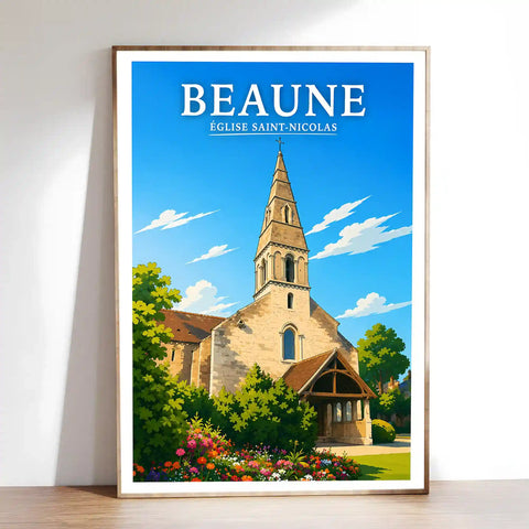 Affiche Beaune Église Saint-Nicolas