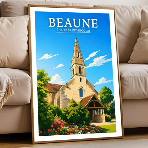 Affiche Beaune Église Saint-Nicolas