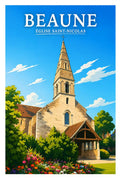 Affiche Beaune Église Saint-Nicolas