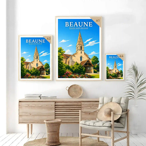 Affiche Beaune Église Saint-Nicolas
