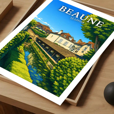 Affiche Beaune Le Lavoir