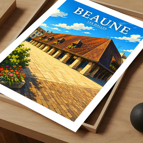 Affiche Beaune Les Halles