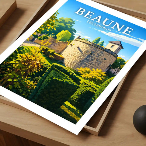 Affiche Beaune Les Remparts