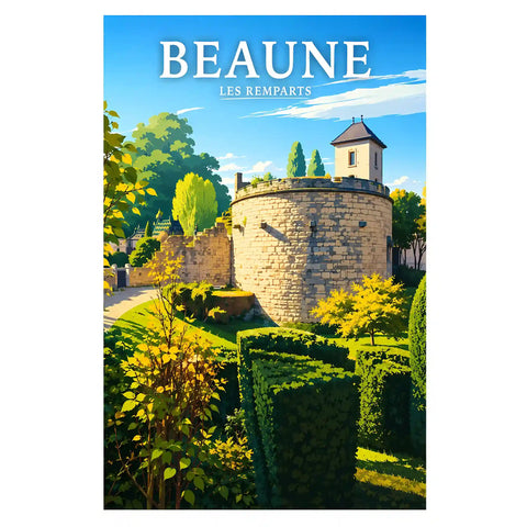 Affiche Beaune Les Remparts