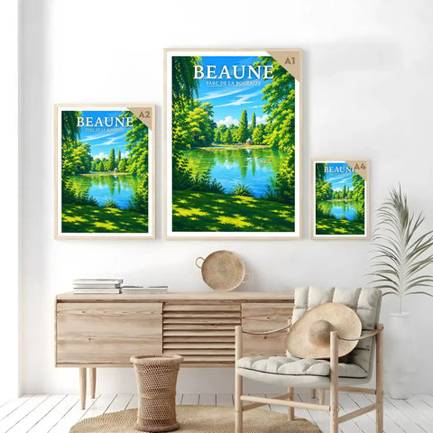 Affiche Beaune Parc de la Bouzaize