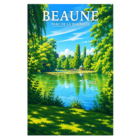 Affiche Beaune Parc de la Bouzaize