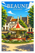 Affiche Beaune Place Carnot