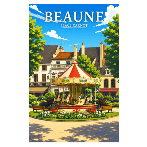 Affiche Beaune Place Carnot