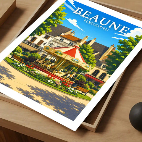 Affiche Beaune Place Carnot