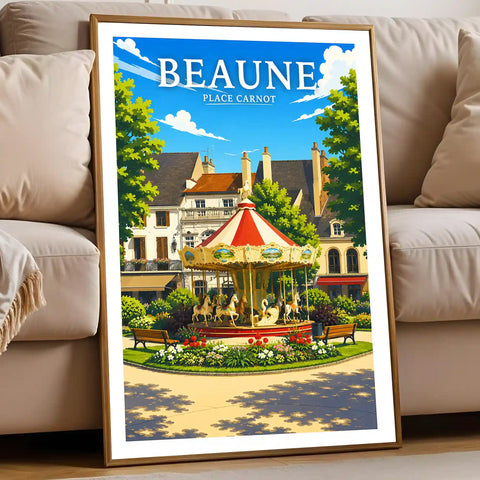 Affiche Beaune Place Carnot