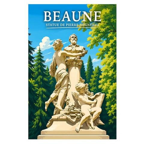 Affiche Beaune Statue de Pierre Joigneaux