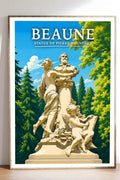 Affiche Beaune Statue de Pierre Joigneaux