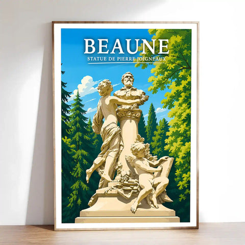 Affiche Beaune Statue de Pierre Joigneaux