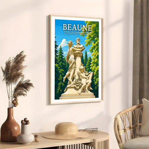 Affiche Beaune Statue de Pierre Joigneaux