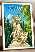 Affiche Beaune Statue de Pierre Joigneaux