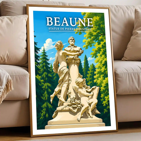 Affiche Beaune Statue de Pierre Joigneaux