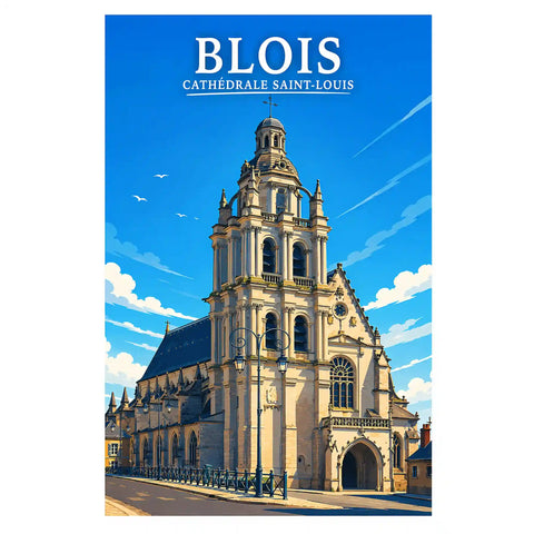 Affiche - Blois - Cathédrale Saint-Louis